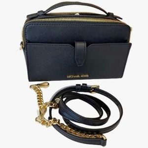 Michael Kors double zipper crossbody purse